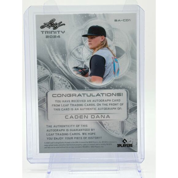 2024 Leaf Trinity Baseball Caden Dana Bronze Auto 76/99 SP Los Angeles Angels - Picture 2 of 2